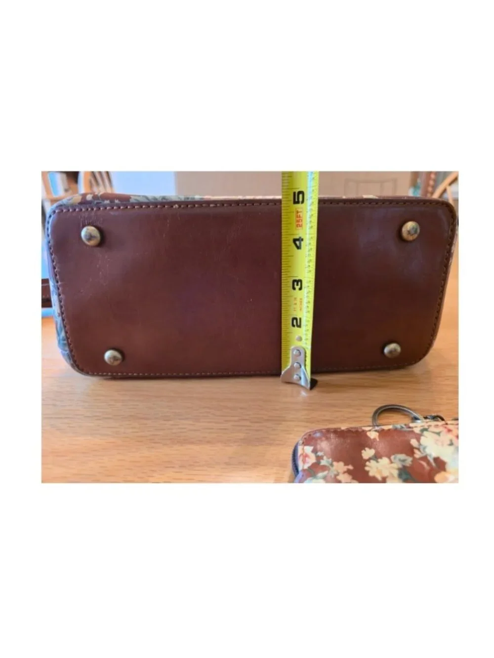 Patricia Nash Norcia Leather Crossbody Coin Zip Pouch VINTAGE BOTANICAL
